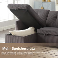 Sofá modular Combinado Sofá modular en L con sillón reclinable reversible Sofá modular Combinado con asiento contenedor - details 5
