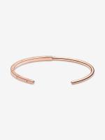 Pandora Signature ID - Baño de Oro Rosa de 14 K Pandora - Pulsera Abierta - details 4