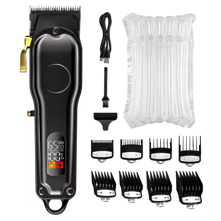 Cortadora De Pelo KIKIDO Para Hombres Máquina De Corte Inalámbrica Con Pantalla Digital Ajustable Para Peluquero Corta Fácilmente En Seco Y Húmedo Tiempo De Uso 160 Minutos - 1