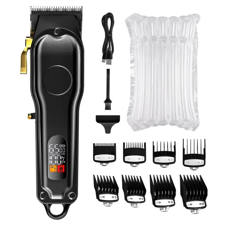 Cortadora De Pelo KIKIDO Para Hombres Máquina De Corte Inalámbrica Con Pantalla Digital Ajustable Para Peluquero Corta Fácilmente En Seco Y Húmedo Tiempo De Uso 160 Minutos - 1