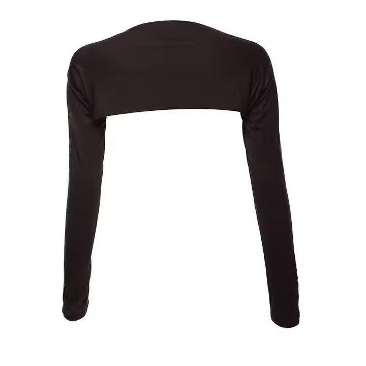Mujeres musulmanas de una pieza manga larga de hombro chal brazo cubierta encogimiento de hombros Top Mod rojo - 1