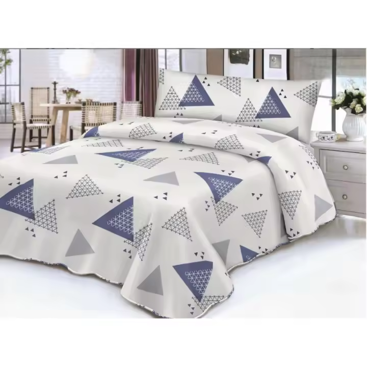Juego de sábana,juego para cama 105cm,set de 3 Piezas, 1 encimera , 1 sábana bajera ajustable, 1 fundas de almohada, 100% poliéster, transpirable.CXJF - 1