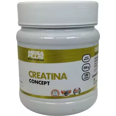 Creatina monohidrato micronizada 500g Serie Concept de MEGAPLUS - 1