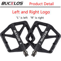 Pedales De Bicicleta BUCKLOS Plataforma Ancha Antideslizante Ultraligero Aluminio Aleación Pedales De BMX MTB Para Montaña Con Rodamientos DU - details 13