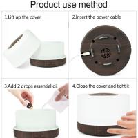 Mini Difusor De Aceites Esenciales 500ml Con Control Remoto Y Luz Nocturna Colorida Humidificador De Mesa USB Para Aromaterapia - details 4