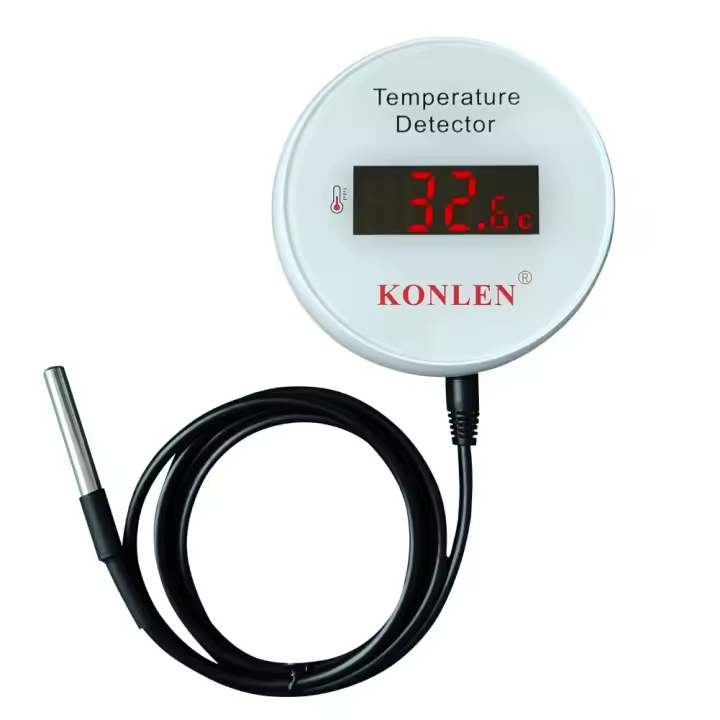 Sensor De Temperatura WiFi KONLEN Tuya Con Cable De 3m Termómetro Digital Smart Home Para Piscina Nevera Termostato Remoto Con Alarma - 1