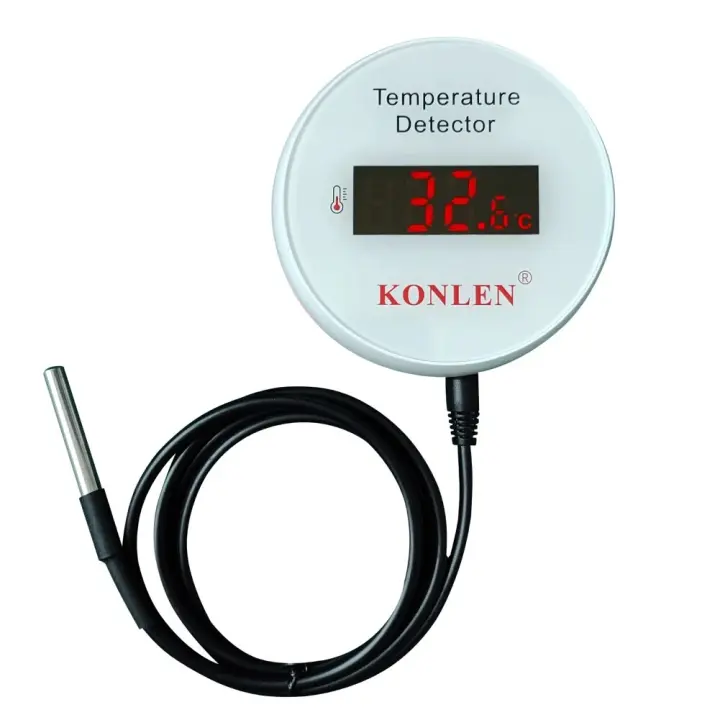 Sensor De Temperatura WiFi KONLEN Tuya Con Cable De 3m Termómetro Digital Smart Home Para Piscina Nevera Termostato Remoto Con Alarma - 1