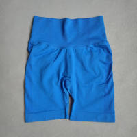 Shorts De Yoga Para Mujer Deporte Cortas De Cintura Alta Sin Costuras Para Gimnasio Y Ciclismo Elevador De Glúteos Fitness - details 0