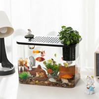 Acuario Transparente Con Tapa Y Resistentes a Caídas Para Peces Y Tortugas Material PET+ABS Decoración De Hydroponia Para El Hogar - details 6