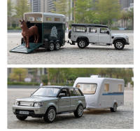 Modelo a Escala 1/36 Land Rover JEEP Wrangler F150 Camión De Remolque De Coche Juguetes De Aleación De Metal Con Puertas Abiertas Set De Caravana Para Niños - details 17