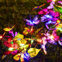 Lámpara De Piso Solar LED Con Mariposas Para Jardín Villa Camping Fiesta Decoración Luz De Escenario Exterior Paisaje - details 2