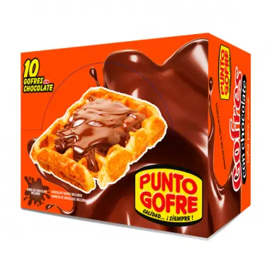 Gofres con chocolate Punto Gofre caja con 10u. - 1