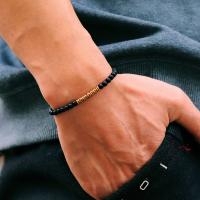 Pulsera De Hombre Nueva 4mm Color Oro Antiguo Con Piedra De Hematita Y Madera Natural Pulsera De Meditación Con Cuentas Geométricas - details 2