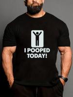 Camiseta Gráfica De Verano Para Hombres Tallas Grandes Con Impresión De Letras "He Hecho La Paja Hoy" Camisetas Cómodas Para Deportes Y Uso Casual Con Manga Corta - details 6