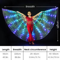 Alas De Hada LED Para Danza Colores De Mariposa Traje De Fiesta Para Niños Actuación En Escenario Danza Del Vientre Carnaval Prop De Fotografía - details 3