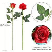 20pcs Arreglo De Rosas Artificiales Realistas Para Bodas Cumpleaños Y Más Decoración Floral Para El Hogar Y Arreglo De Flores - details 4