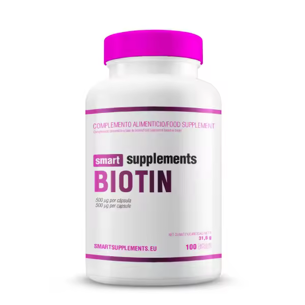 Biotina 500ug - 100 Cápsulas Smart Supplements. - 1