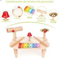 Set De Batería De Madera Para Bebés Juguete Musical Montessori Instrumentos De Percusión Para Niños De 3 a 6 Años - details 22