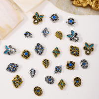 60pcs Accesorios Decorativos De Estilo Bohemio Retro Y Cuatro Hojas De Cloaca Para Uñas Mini Aleación De Metal - details 5