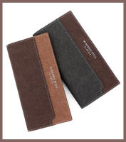 Cartera larga para hombre MenBense con costuras informales, diseño esmerilado, para documentos de mano, cartera de mano con múltiples tarjetas - details 1