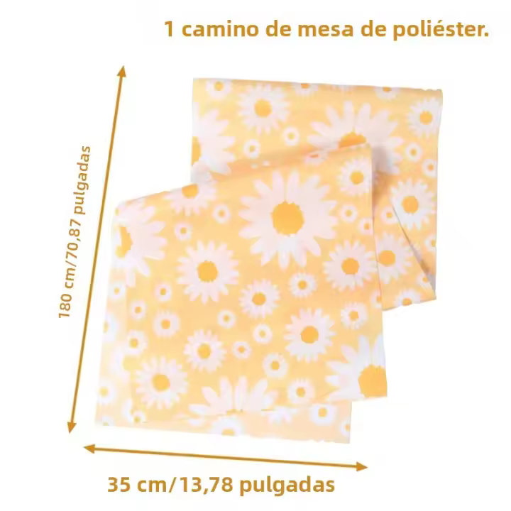 Corredor De Mesa En Forma De Margarita Para Fiesta De Cumpleaños Decoraciones Para Cocina Y Comedor Cubiertas De Mesa Para Niñas Regalos De Baño De La Bebida - 1