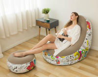 Sofá Inflable De Peluche Nueva Para Personas Perezosas Sofá Cama Plegable Con Pies Mueble Conveniente Para Descansar Al Aire Libre - details 13