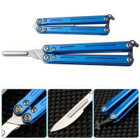 Cuchillo De Mariposa Plegable Portátil De Acero Inoxidable Mini Cuchillo De Bolsillo Para Práctica Y Entrenamiento Herramienta Para Exteriores - details 6