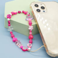 Go2bohoDiy Collar De Bola De Letras De Amor Y Sonrisa Accesorio De Joyería Lindo Cadena De Teléfono Para Fiesta Casual/Sporty Compatible Con Todas - details 3