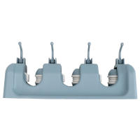 Soporte De Mopa De Plástico Montado En La Pared Con Gancho Para Escoba Multi Funcional Organizador De Baño Con 3/4/5 Posiciones - details 9