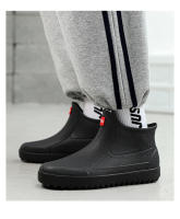 Botas De Lluvia Para Hombres Negras Impermeables Cuatro Estaciones Camping Al Aire Libre Pesca Zapatos De Trabajo Con Tubo Corto Para Lavado De Coche - details 23
