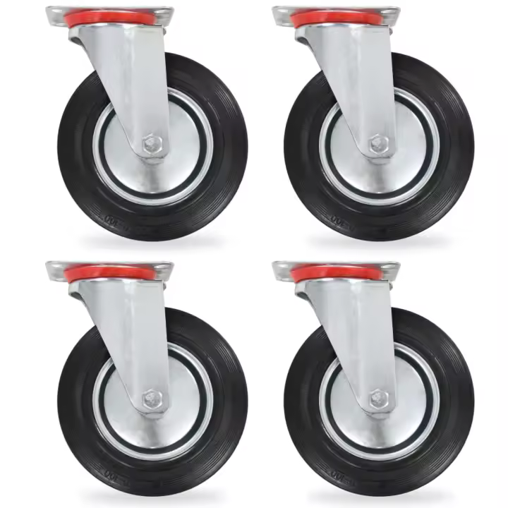 vidaXL Ruedas giratorias 8 unidades 200 mm - 1