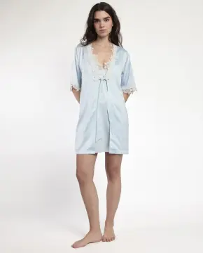 Batas De Casa De Mujer Ficha Tecnica Bata Manga Corta Lavado