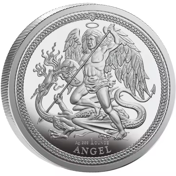 ANGEL Ángel 2x1 Oz Moneda Plata 1 Angel Isla de Man 2025 - 1