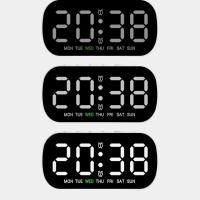 Reloj De Alarma Digital USB Potenciado Con Temperatura Fecha Doble Alarma Modo Nocturno Snooze Niveles De Brillo 5 12/24H LED Reloj - details 12