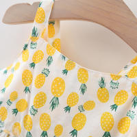 Vestido De Verano Para Bebé Niña Con Estampado De Ananas Vestido De Princesa Con Encaje Y Mangas Sin Mangas Vestido De Fiesta Para Niñas Edad 1-2 Años - details 4