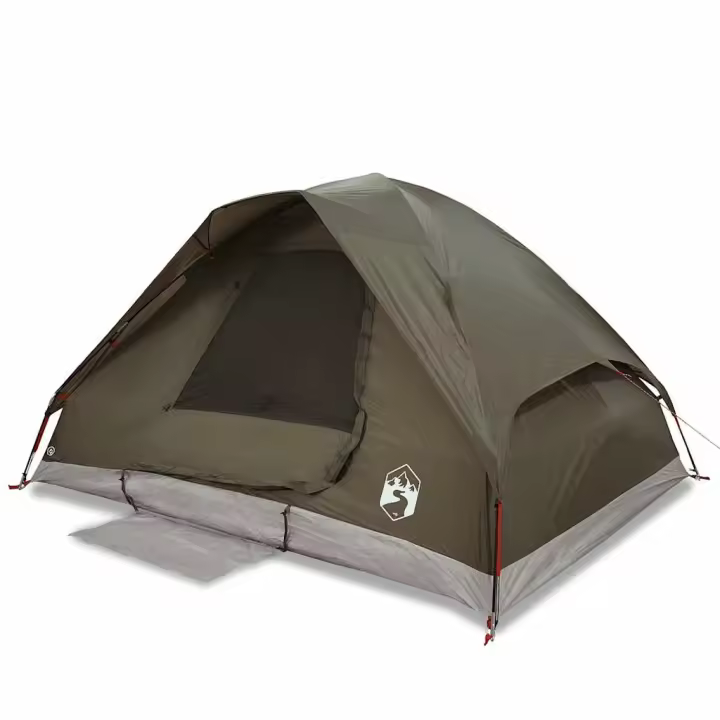 vidaXL Tienda de campaña familiar iglú 6 personas impermeable marrón - 1