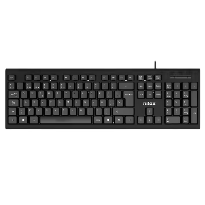 Teclado con Cable Nilox Negro Español USB - 1