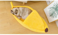 Cama Para Gato En Forma De Plátano Casa Divertida Y Acolchada Múltiples Colores Duradera Y Portátil Almohadilla Para Perro Accesorios Para Mascotas - details 1