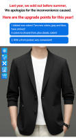 Traje De Verano Para Hombre En Seda De Hielo Color Sólido Transpirable Y Elástico Alto Escudo Solar Ligero Para Primavera - details 2