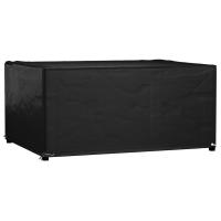 vidaXL Funda para muebles de jardín 8 ojales en dimensiones 125x125x75 cm/132x132x80 cm/125x55x75 cm y más | almacenamiento funcional diseño moderno para baño dormitorio sala - details 4