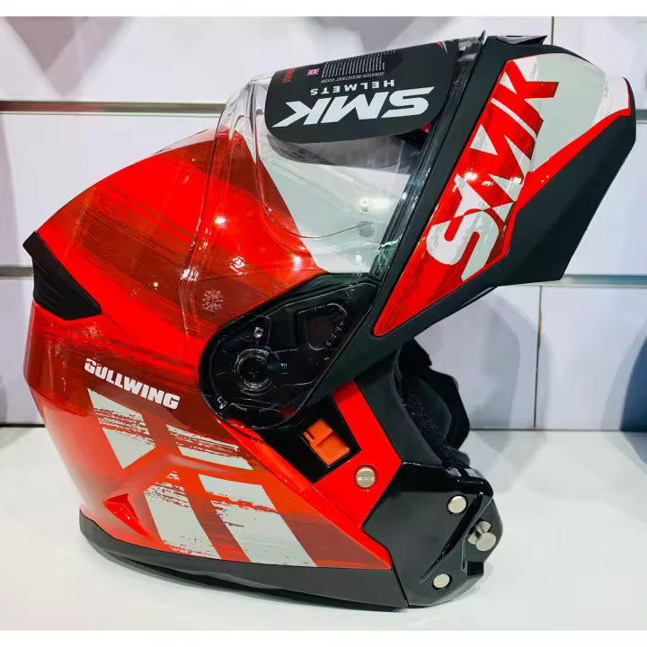 Casco Moto Modular SMK Gullwing Red Glossy P/J - 1