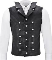 Chaleco De Cuero Vintage Para Hombre Estilo Punk Sin Mangas Top Medieval Knight Chaleco De Ciclismo Chaleco De Hip Hop - details 0