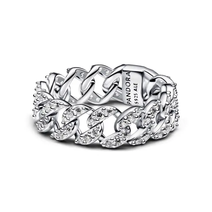 Anillo Cadena Cubana en Pavé; Ref: 193557C01 - 1