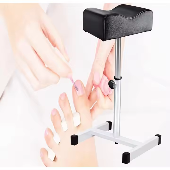 REPOSAPIES PARA MANICURA Y PEDICURA CON COJIN SUAVE,ANTIDESLIZANTE,RESISTENTE,SILLA DE COSMETICOS CON AJUSTE DE ALTURA,TABURETE GIRATORIO CON COJIN DE ASIENTO GRUESO Y SUAVE,MULTIFUNCIONAL PARA EL HOGAR,OFICINA,TIENDA DE COSMETICOS,TIENDA DE UÑA - 1