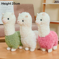 Muñeco De Alpaca De Terciopelo Suave 25cm Para Decoración De Hogar Y Oficina En 3 Colores Juguetes De Peluche Unisex - details 0
