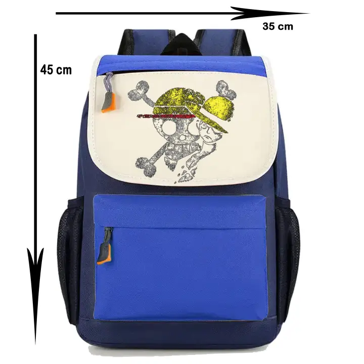 Mochila One Piece. Anime. Manga. Nami. Monkey Luffy. Roronoa Zoro. Coby. Arlong. Shanks. Varios colores. Ideal para la escuela. Colegio. Senderismo. Excursiones. Multiples bolsillos - 1