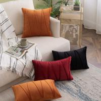 Funda De Cojín De Veludo Rayado Set De 1/2 Moderno Decorativo Para Sofa Cómodo Rojo Para Decoración De Hogar Navidad Materiales Poliéster Técnica Tejida Adultos - details 8