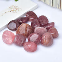 Specimen De Mineral De Cuarzo Natural 100g Piedras De Fresa Y Rosa Para Cura Reiki Decoración Para Acuario Estilo Pastoral Tema Amor - details 2