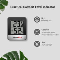 Estación Meteorológica ThermoPro TP49 Mini Termómetro Y Higrómetro Digital Para Interior Monitor De Humedad Y Temperatura En Blanco Y Negro - details 2