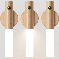Lámpara De Pared LED Con Sensor De Movimiento Recargable Magnética Para Dormitorio Escalera Mesa Armario Luz De Noche Moderna - details 1